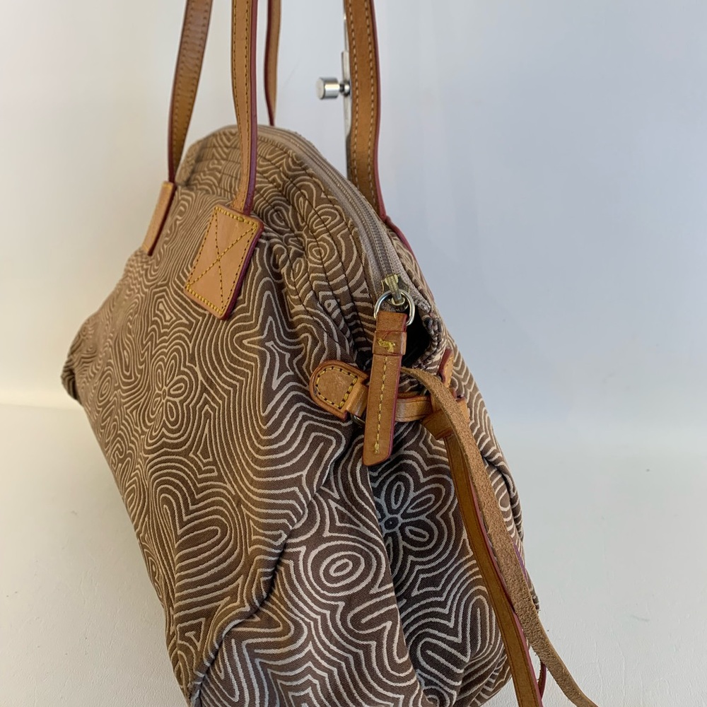 Stylish Brown Patterned Handbag - Picture 3 of 9
